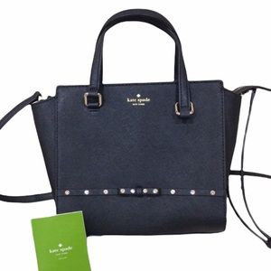 Kate Spade Black Sparkle Satchel Purse Bag